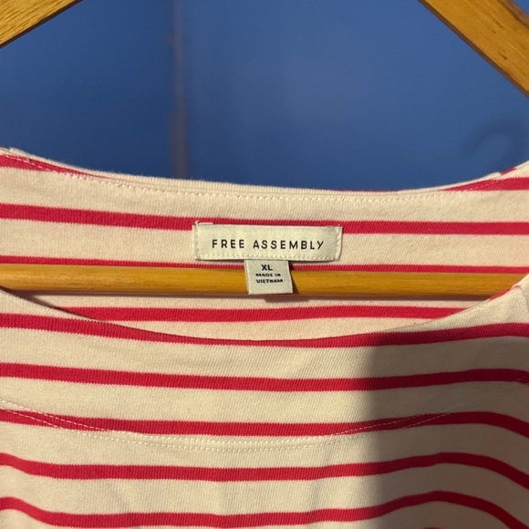 💓🤍🎈💭Chic Striped Blouse with Puff Sleeves - Picture 11 of 12